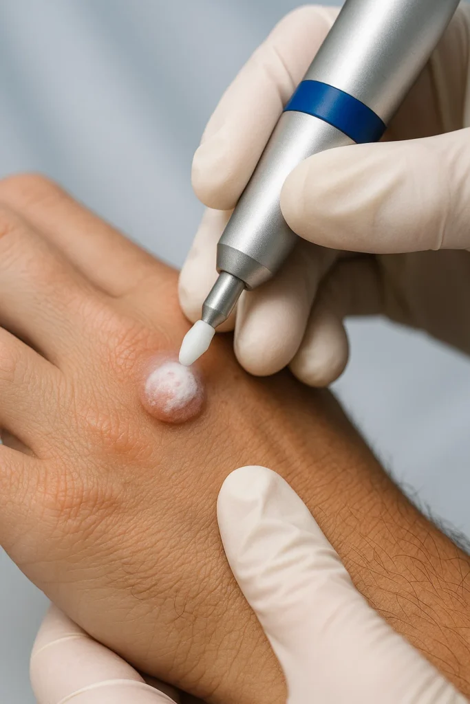 example of wart removal Chester-le-Street using cryopen