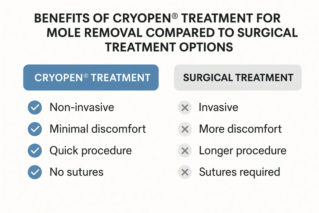 Benefits of facial mole removal Chester-le-Street - call our team today to book a consultation