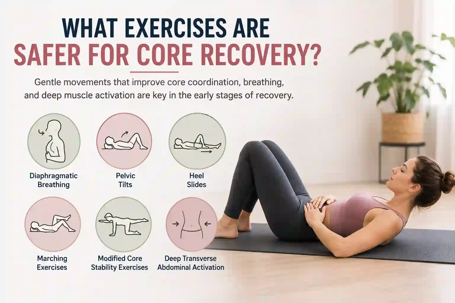 Which exercises may help diastasis recti Chester-le-Street?